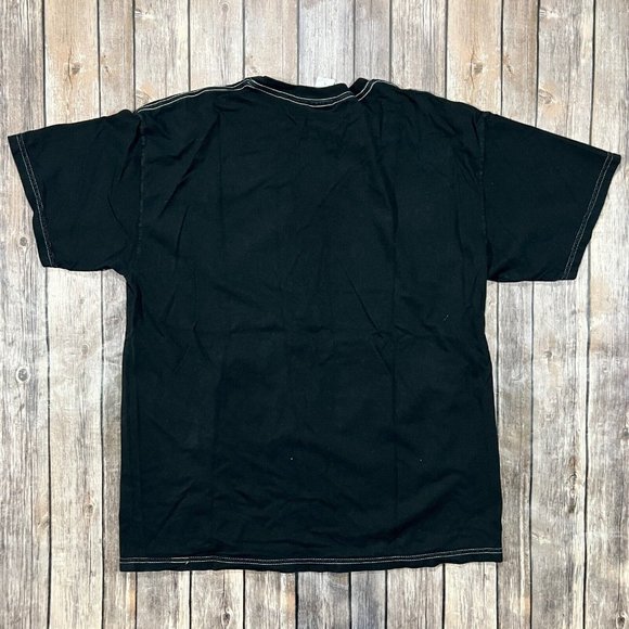 Iron Maiden Eddie Union Jack Flag Shirt Sz Large Black Mens Metal Merch Concert - Picture 3 of 6